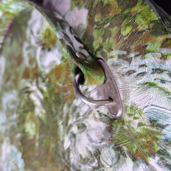 1960s MOD Air-Lander Green Fashion Wig Case Tote Full Zip Around Top Handle GUC - Picture 3 of 14